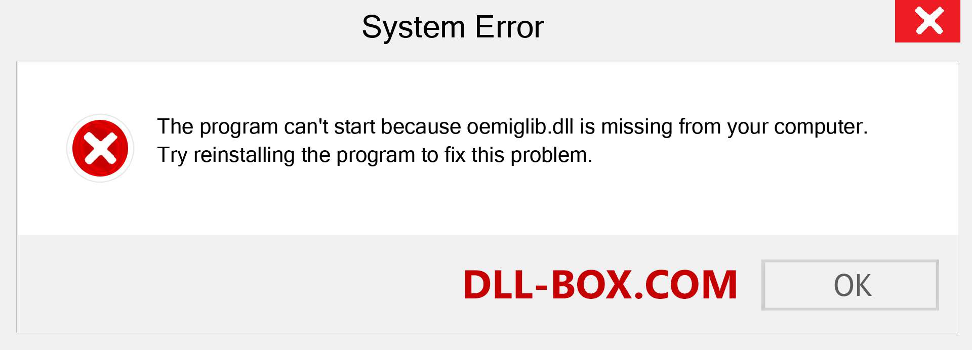  oemiglib.dll file is missing?. Download for Windows 7, 8, 10 - Fix  oemiglib dll Missing Error on Windows, photos, images